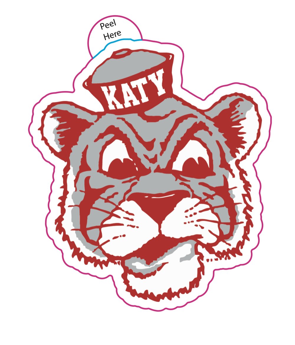 Old School Tiger Sticker - Small