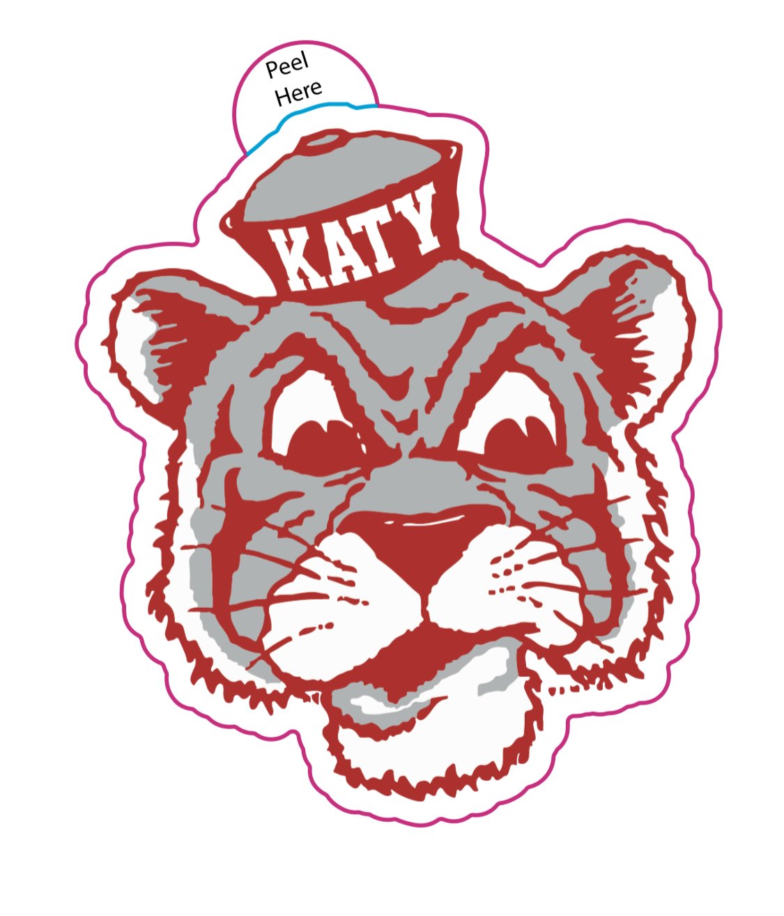 Old School Tiger Sticker - Small