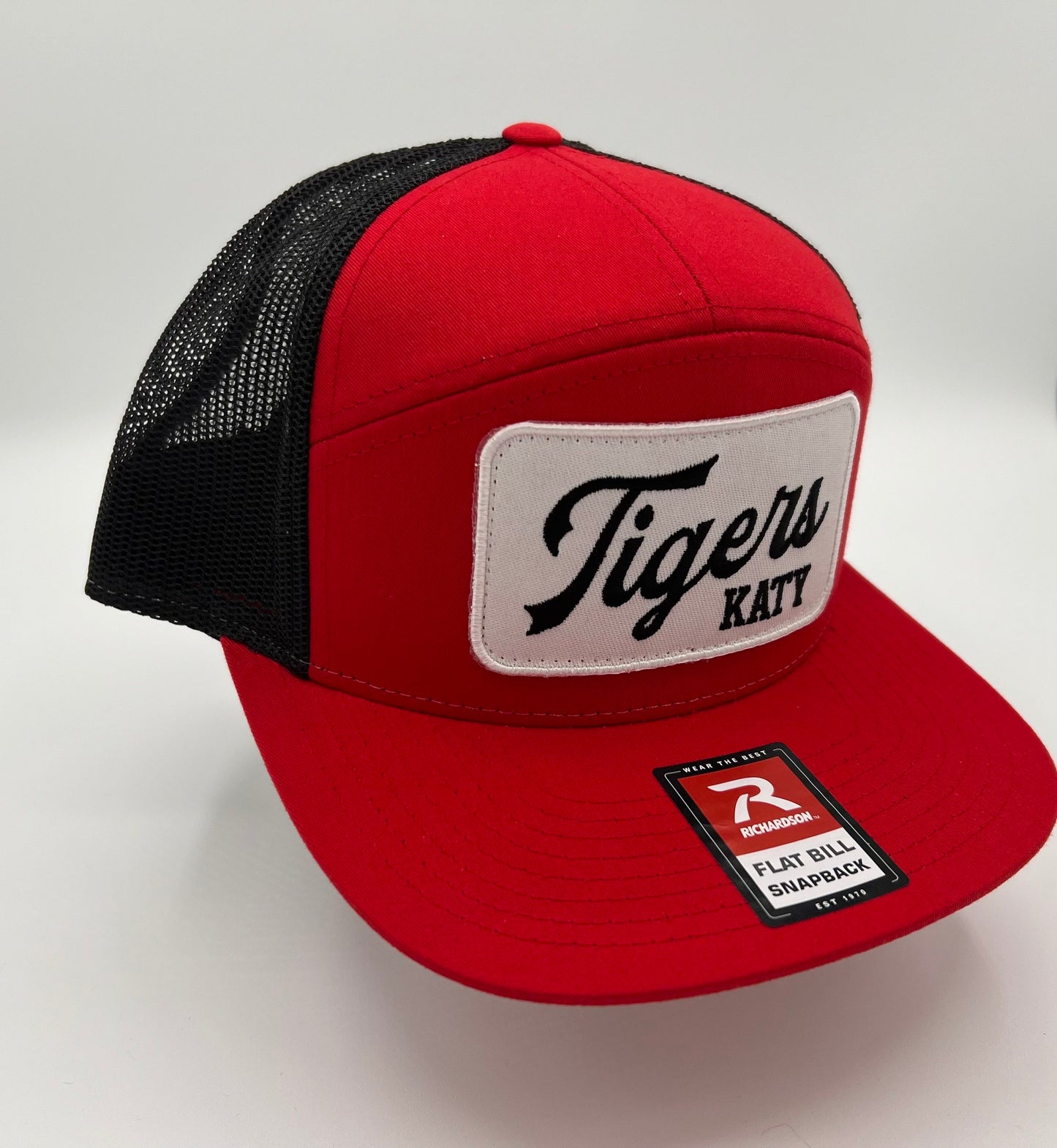 Katy Script Red & Black (Seven Panel)
