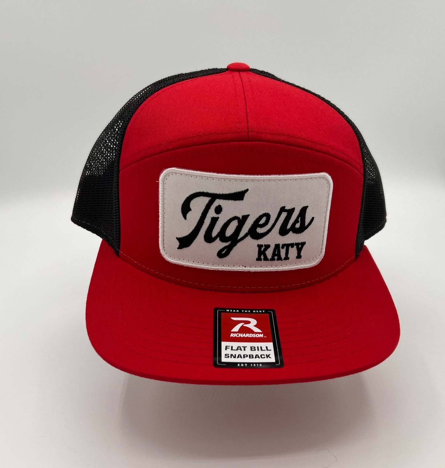 Katy Script Red & Black (Seven Panel)