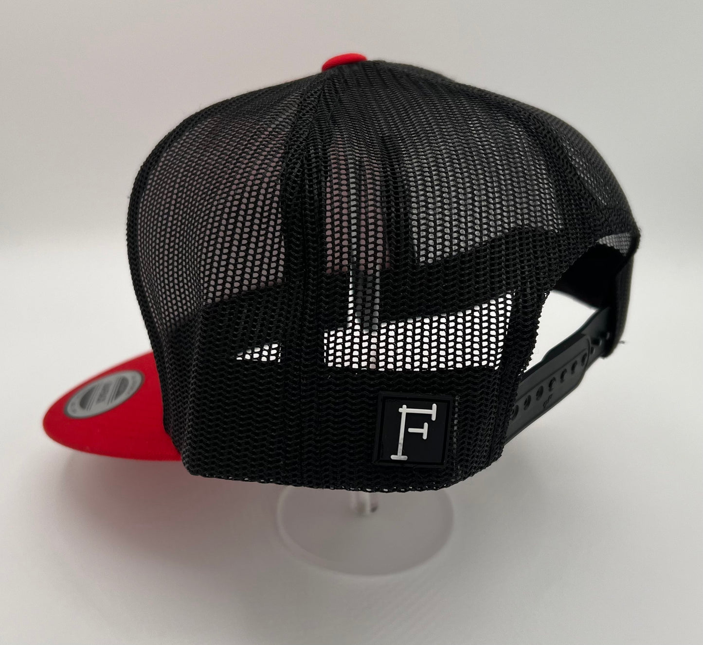 Katy Script Red & Black - Flat Bill