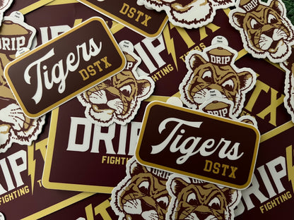 Old School Tiger Sticker - Large — Dripping Springs Tigers by Field & Iron
