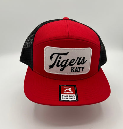 Katy Script Red & Black (Seven Panel)
