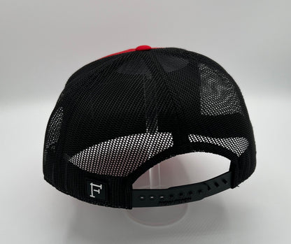 Katy Script Red & Black (Seven Panel)