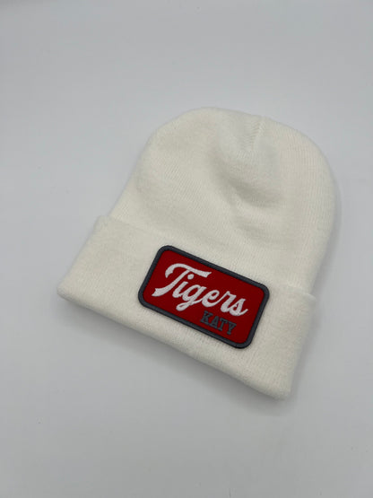 Katy Script Beanie - White