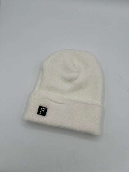 Katy Script Beanie - White