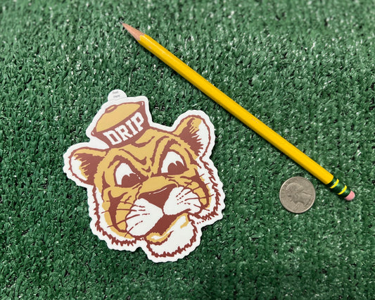 Old School Tiger Sticker - Large