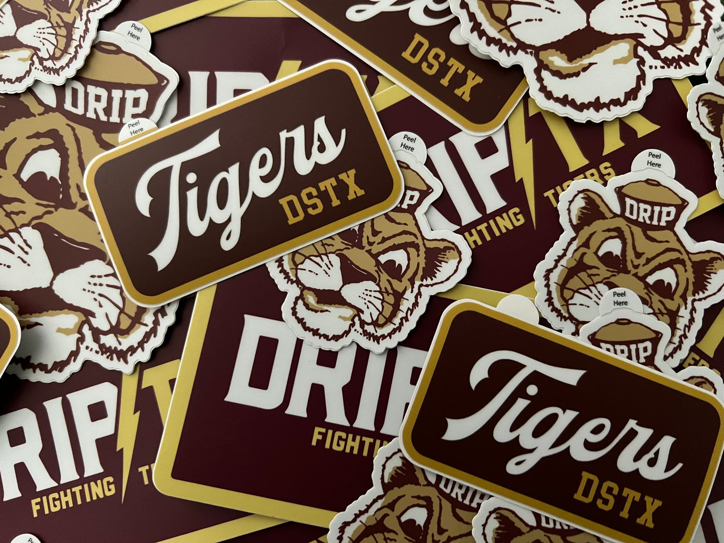 Old School Tiger Sticker - Small
