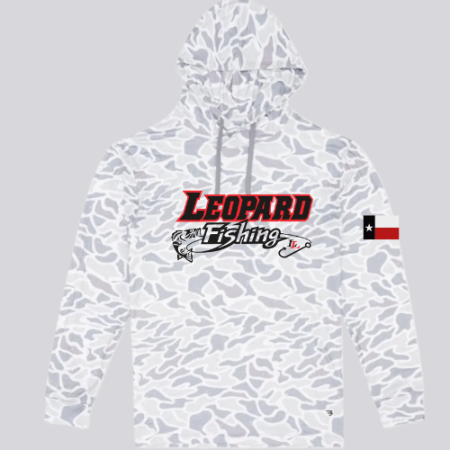 Burlebo Hoodie - Leopard Fishing - White Camo