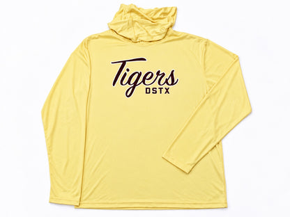 Tigers Lite Performance Hoodie in yellow — full front view