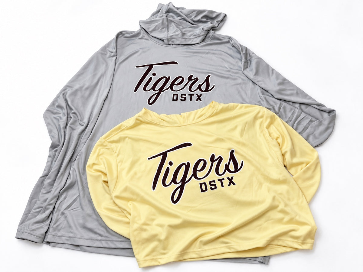 Tigers Lite Performance Hoodie — gray and yellow together